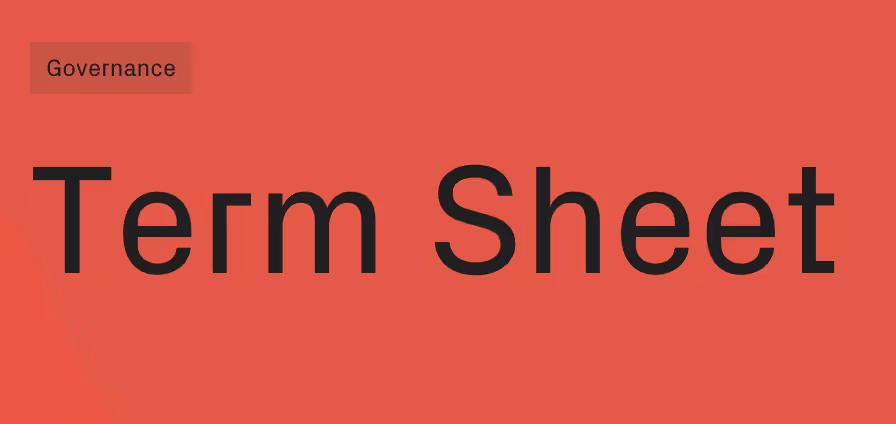 Term Sheet, by Galion