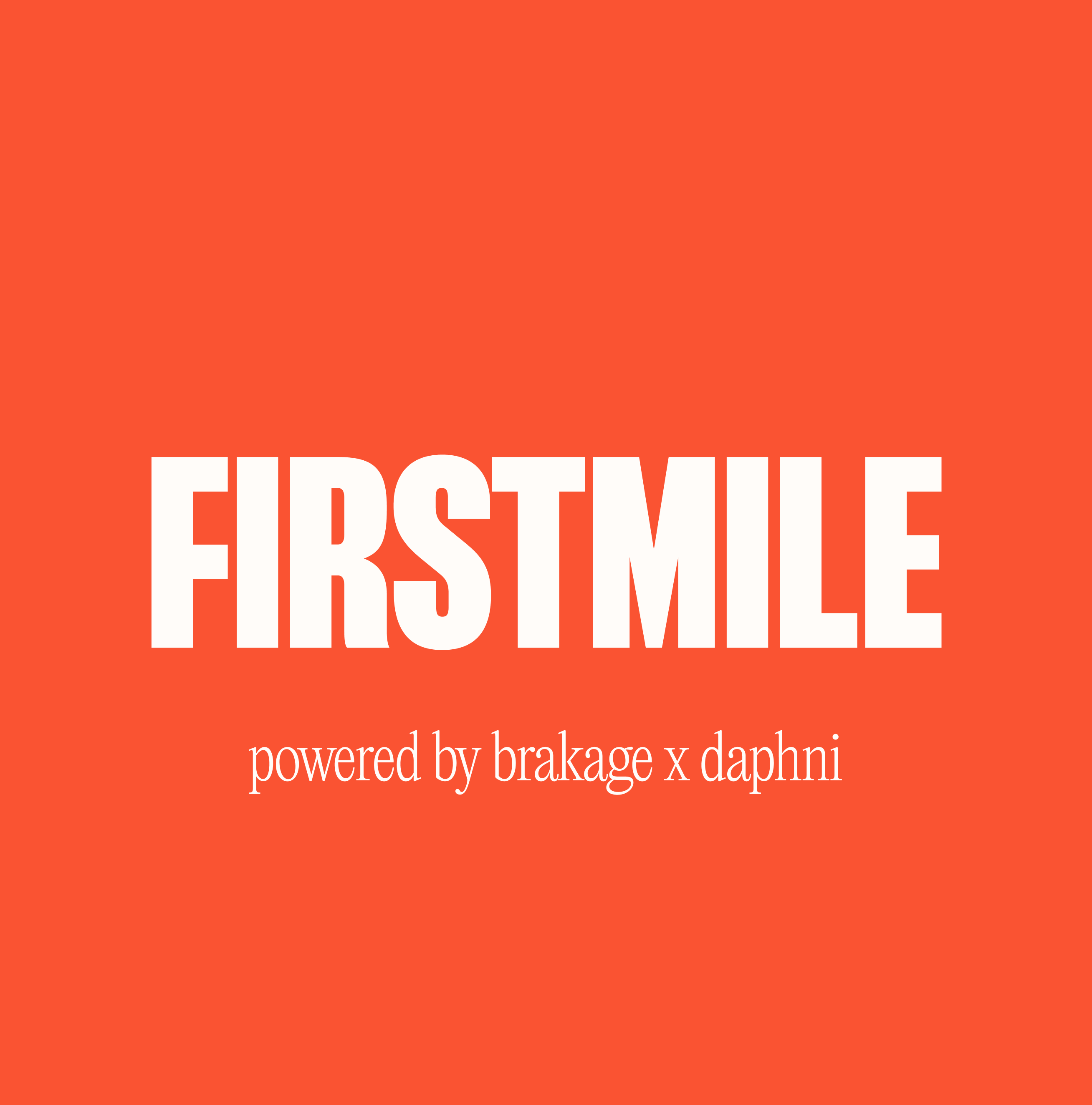 FirstMile, by daphni x brakage