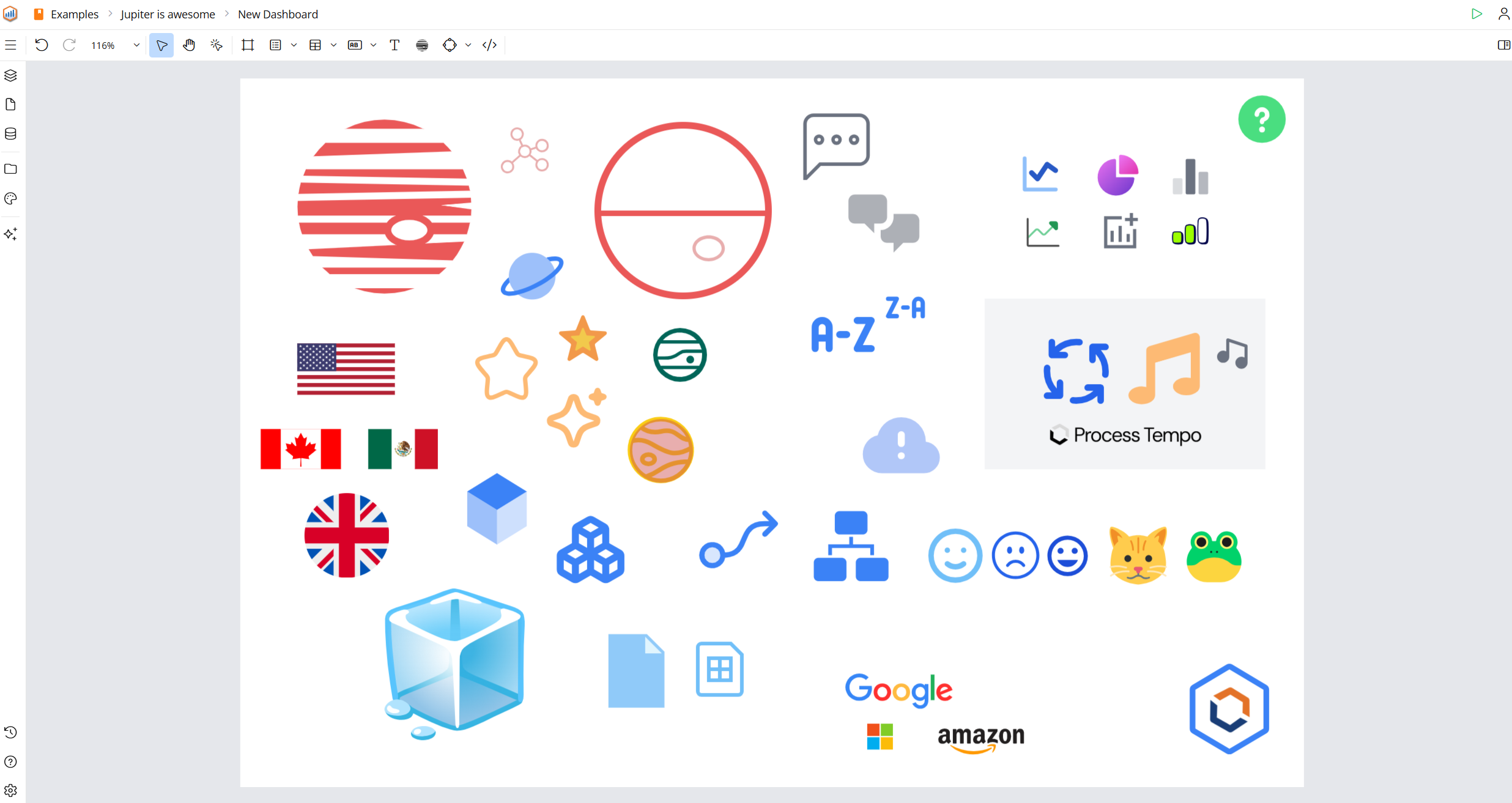 Adding icons to a Process Tempo Jupiter dashboard