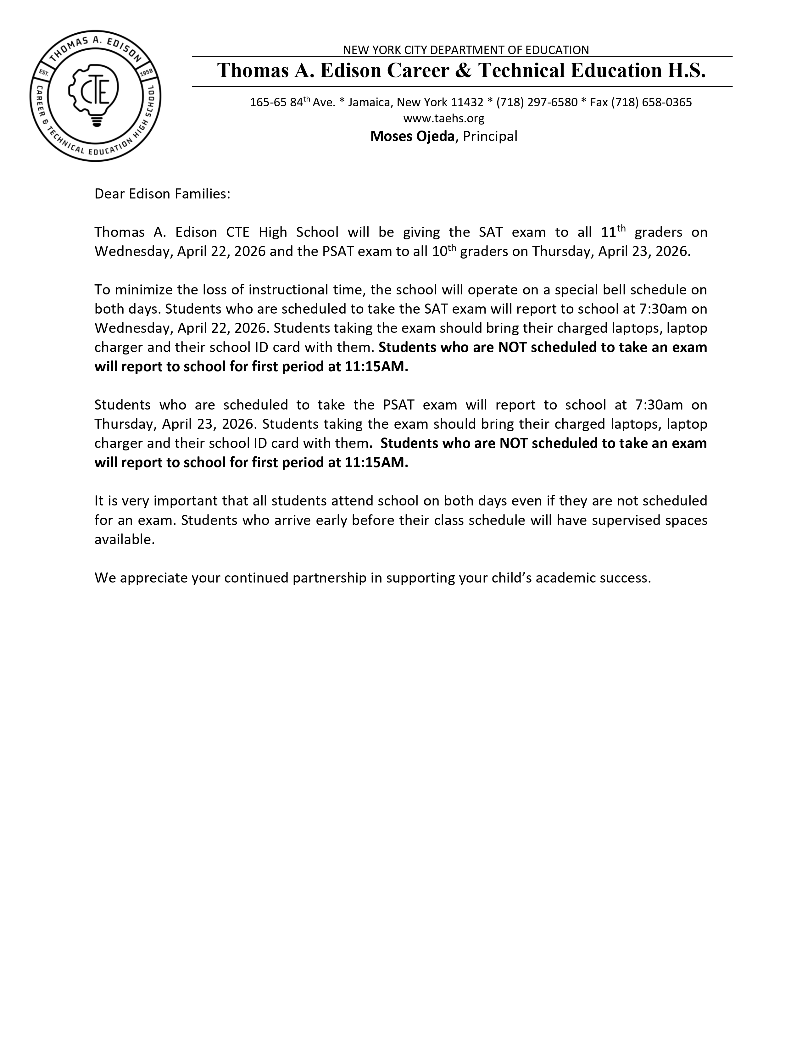 D8 Parent Literacy Workshop flyer