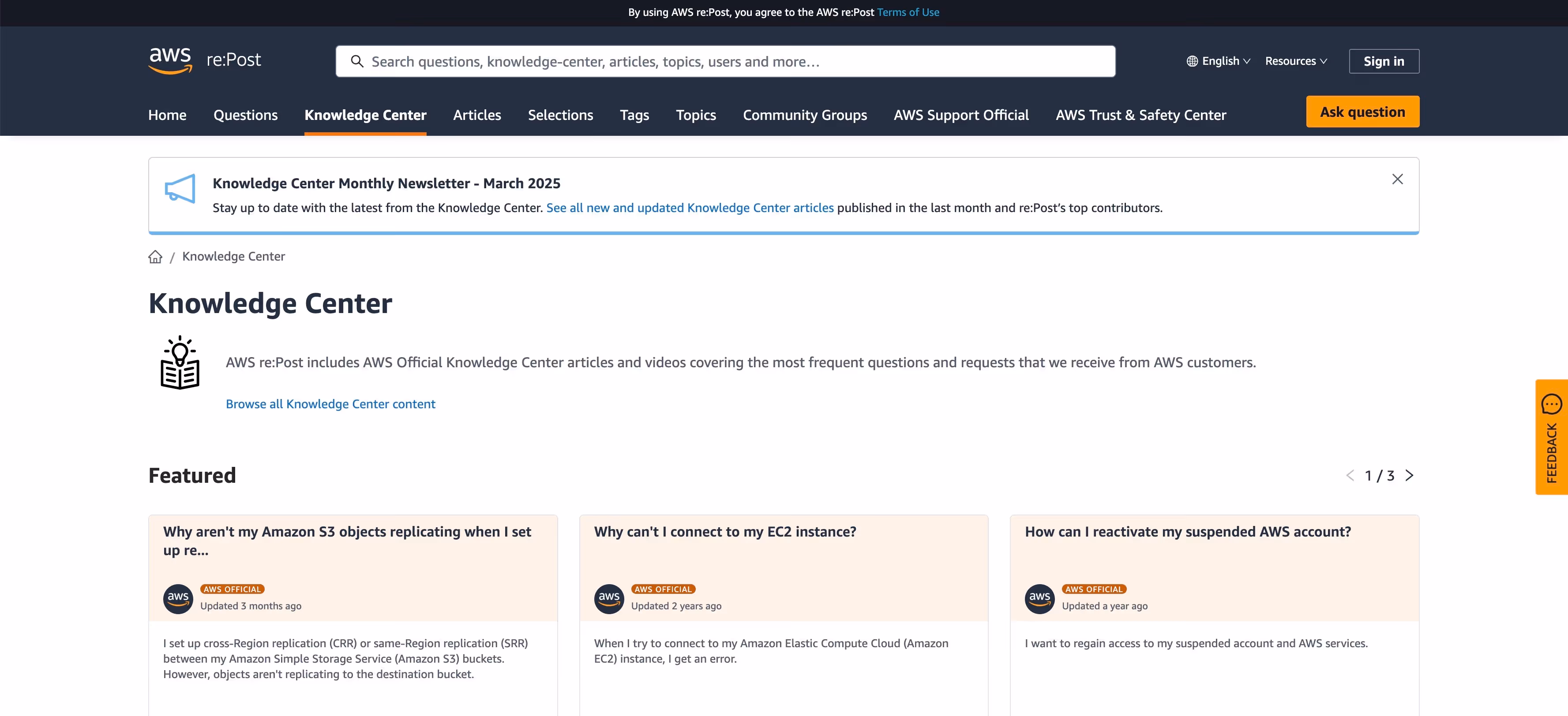 AWS Knowledge Base