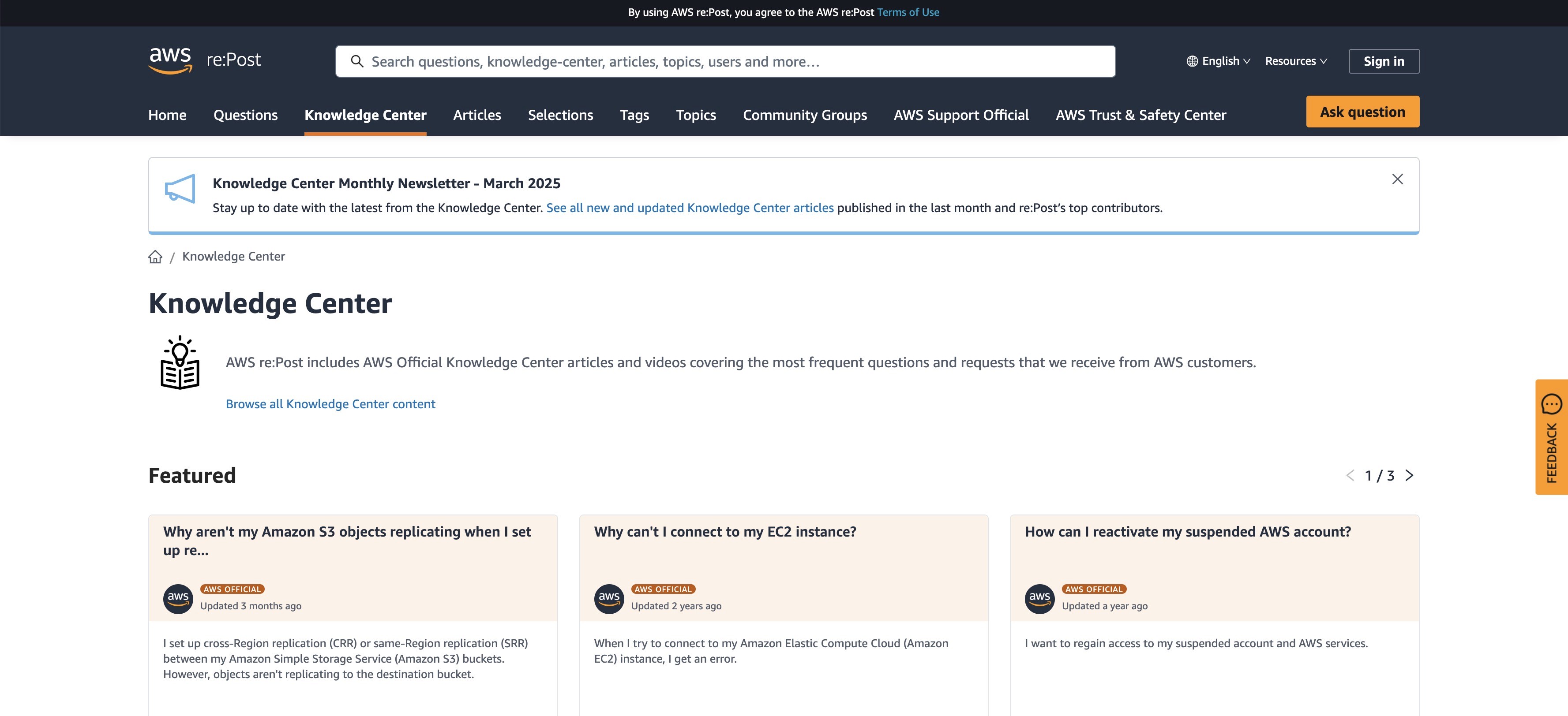 AWS Knowledge Base