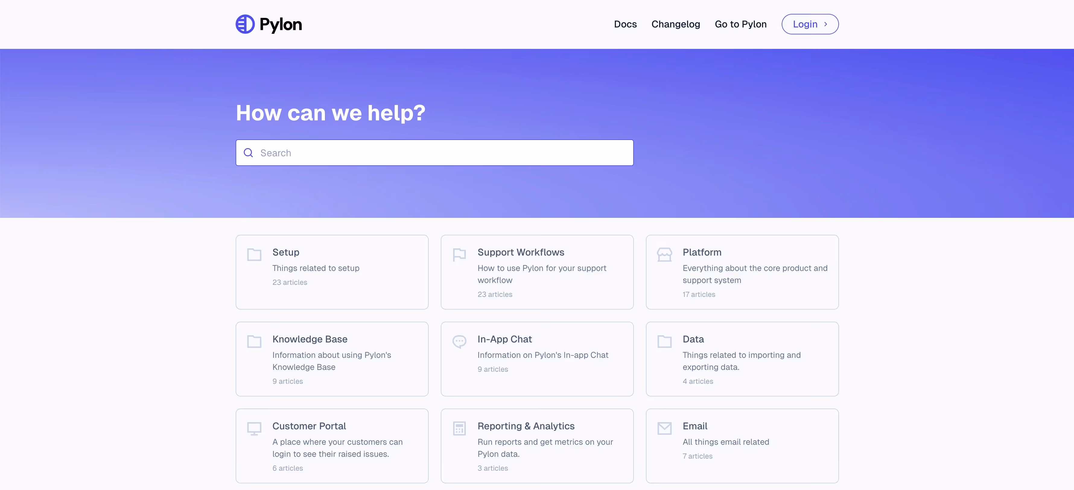 Pylon knowledge base