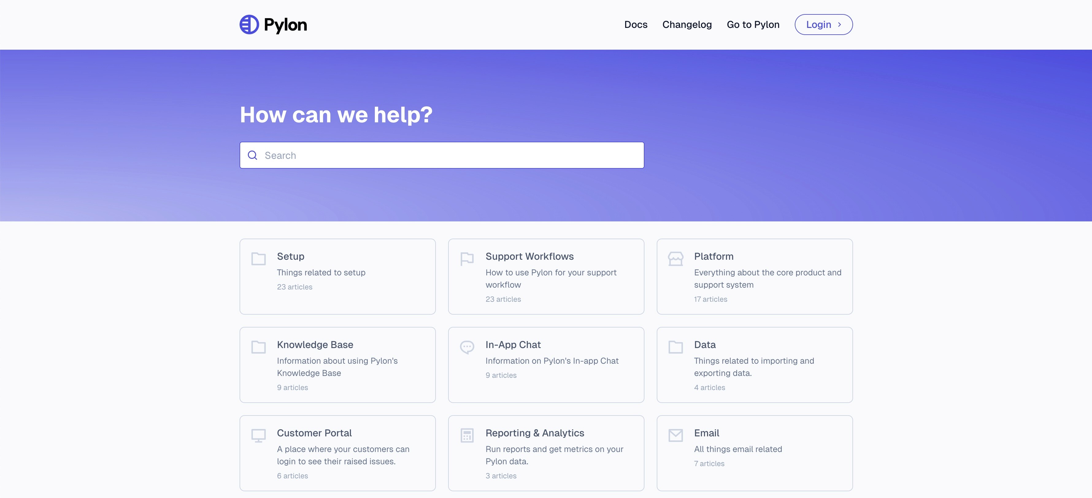Pylon knowledge base