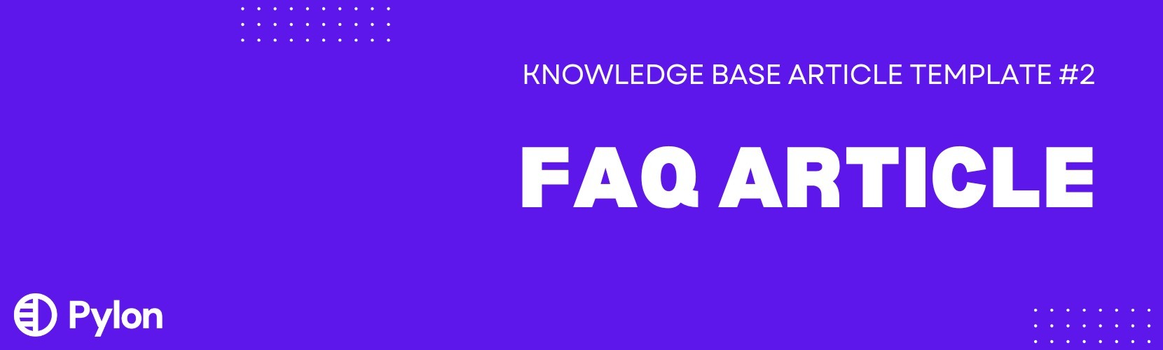 faq knowledge base article template