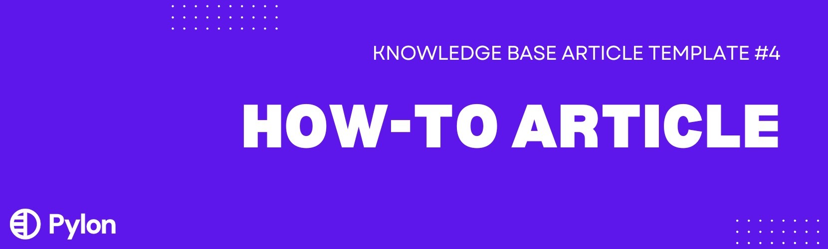 how to knowledge base article template