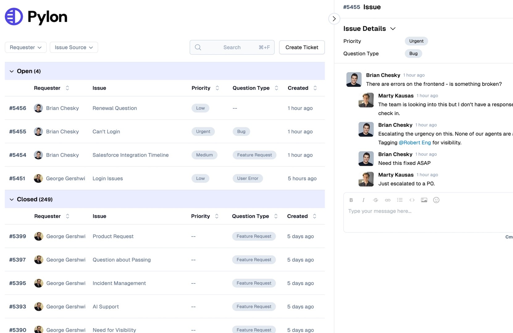 conversational ticketing