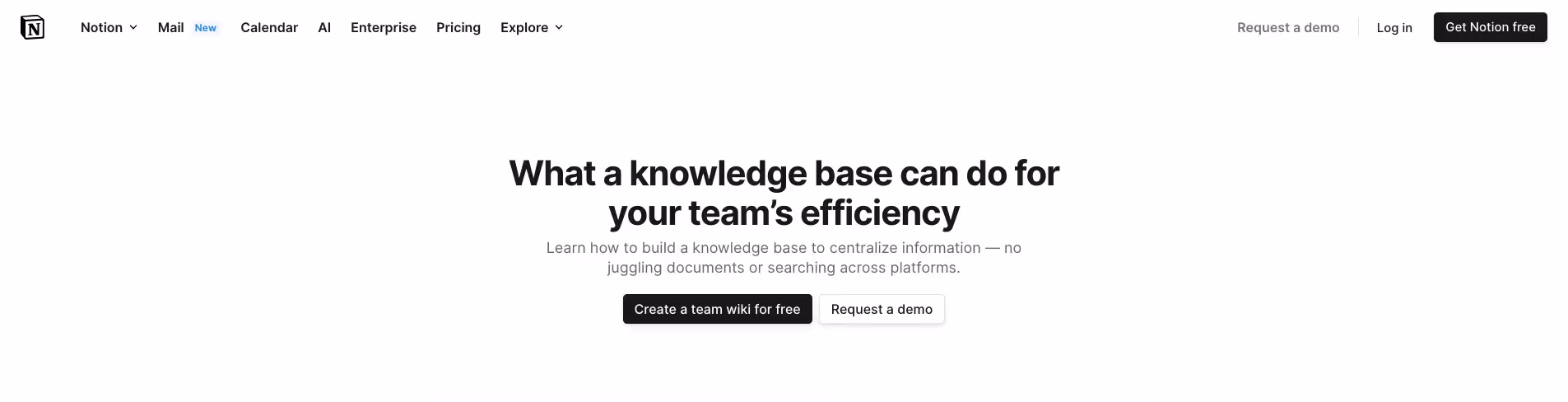 notion free knowledge base softare