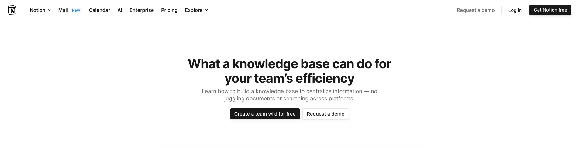 notion free knowledge base softare