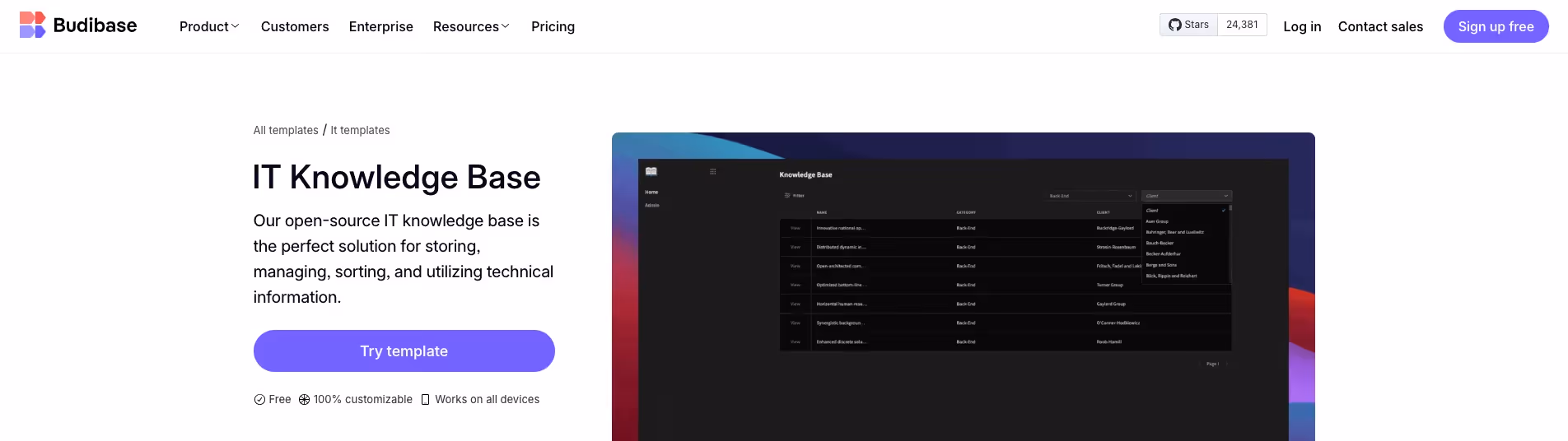 budibase free knowledge base softare