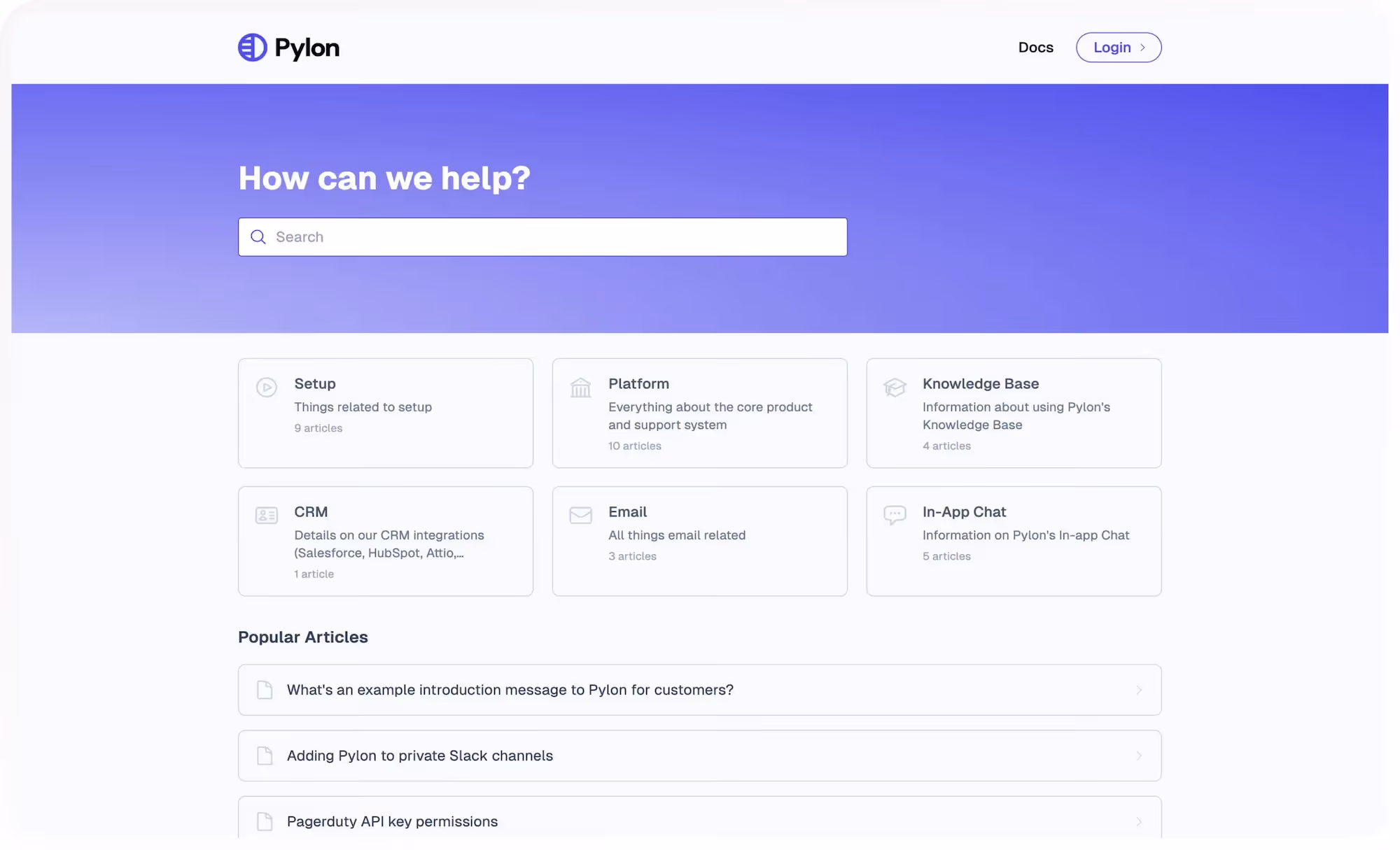 pylon knowledge base