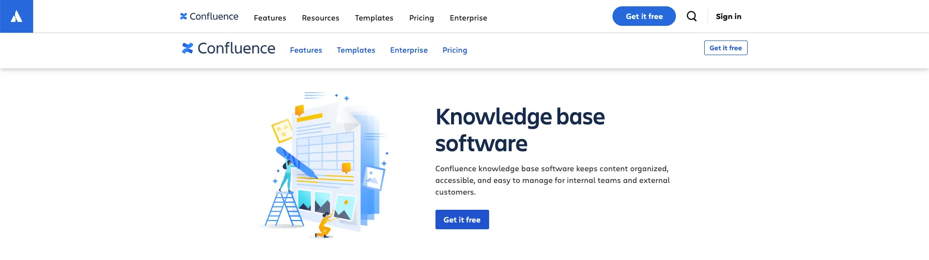 confluence free knowledge base softare