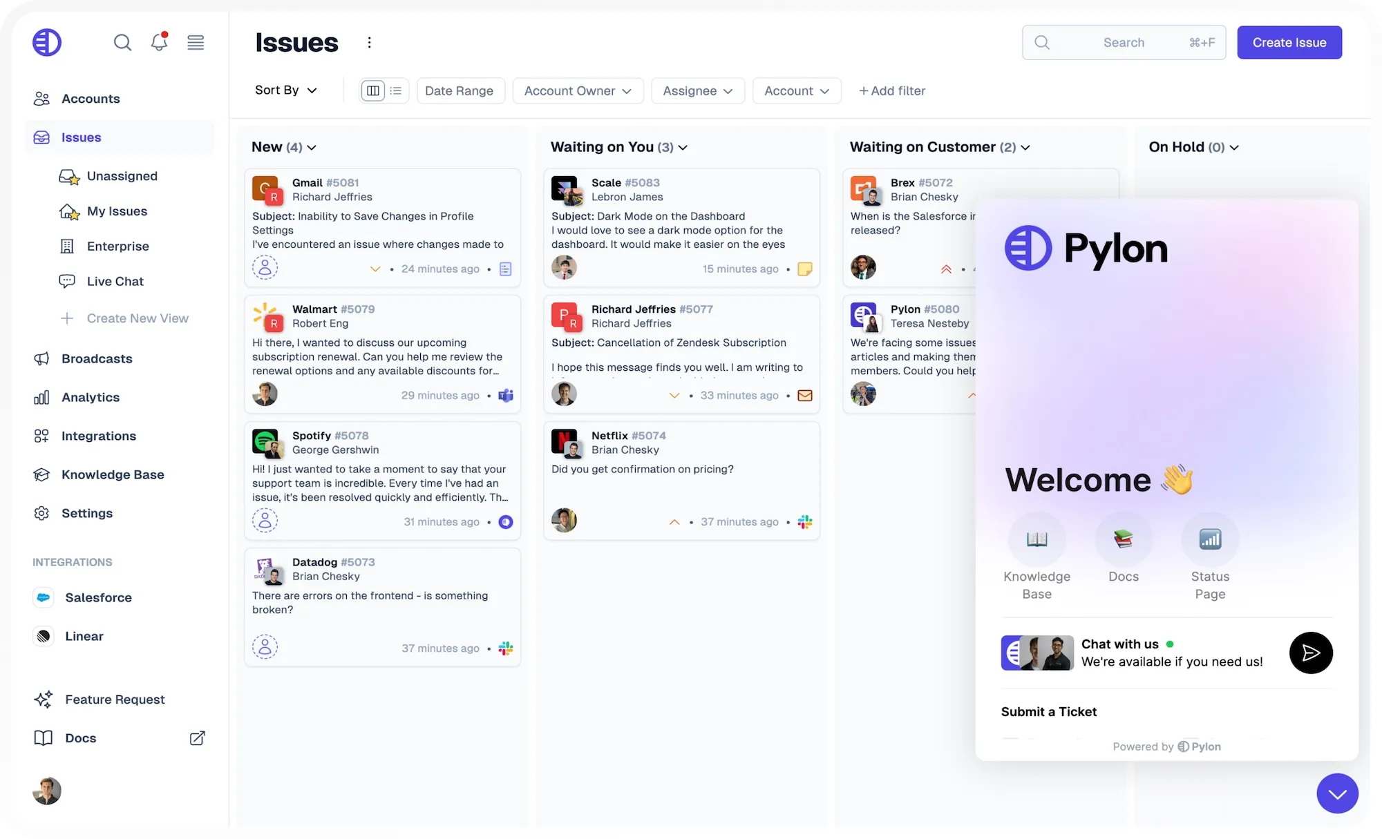 pylon help desk ticketing software