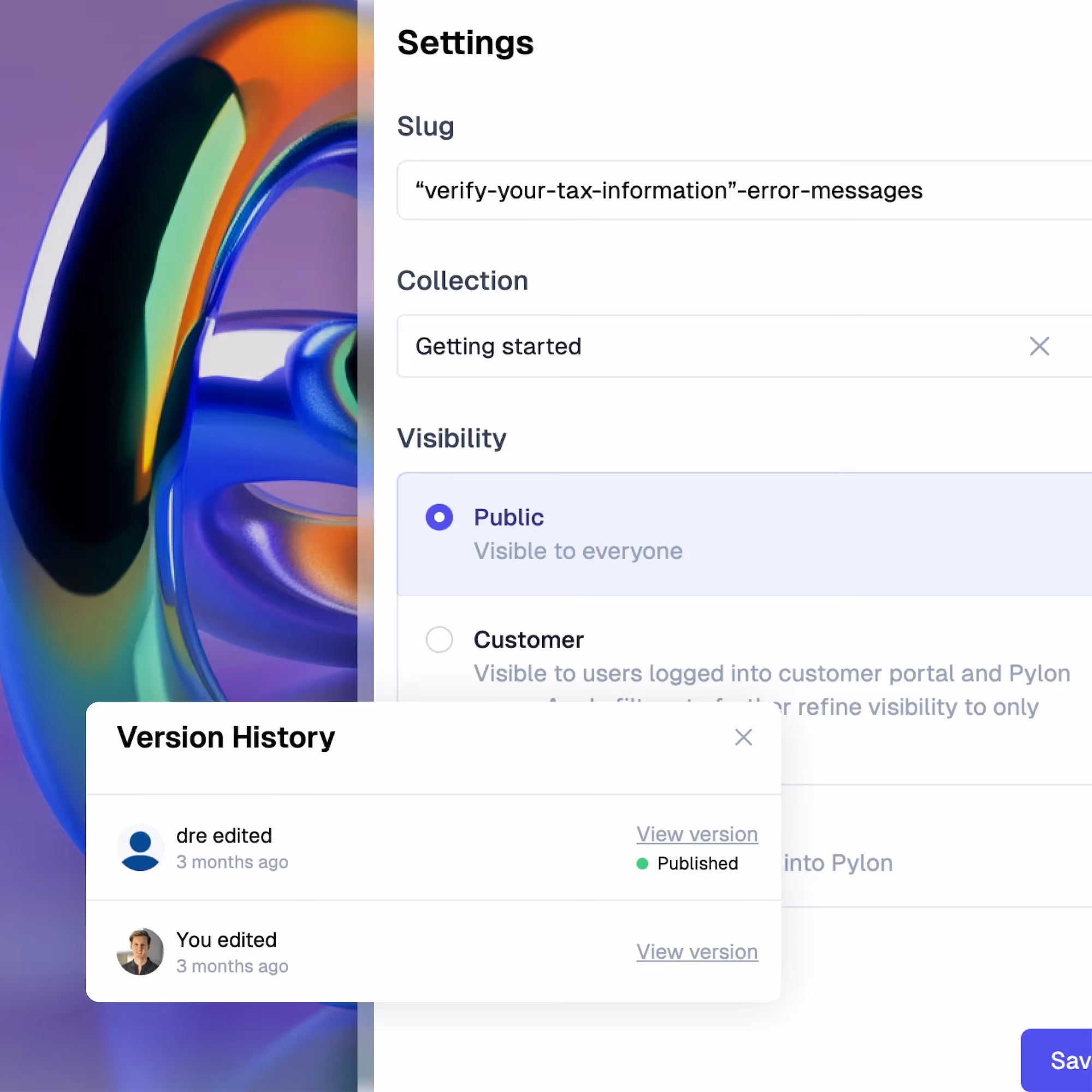 Article Versioning & Visibitlity