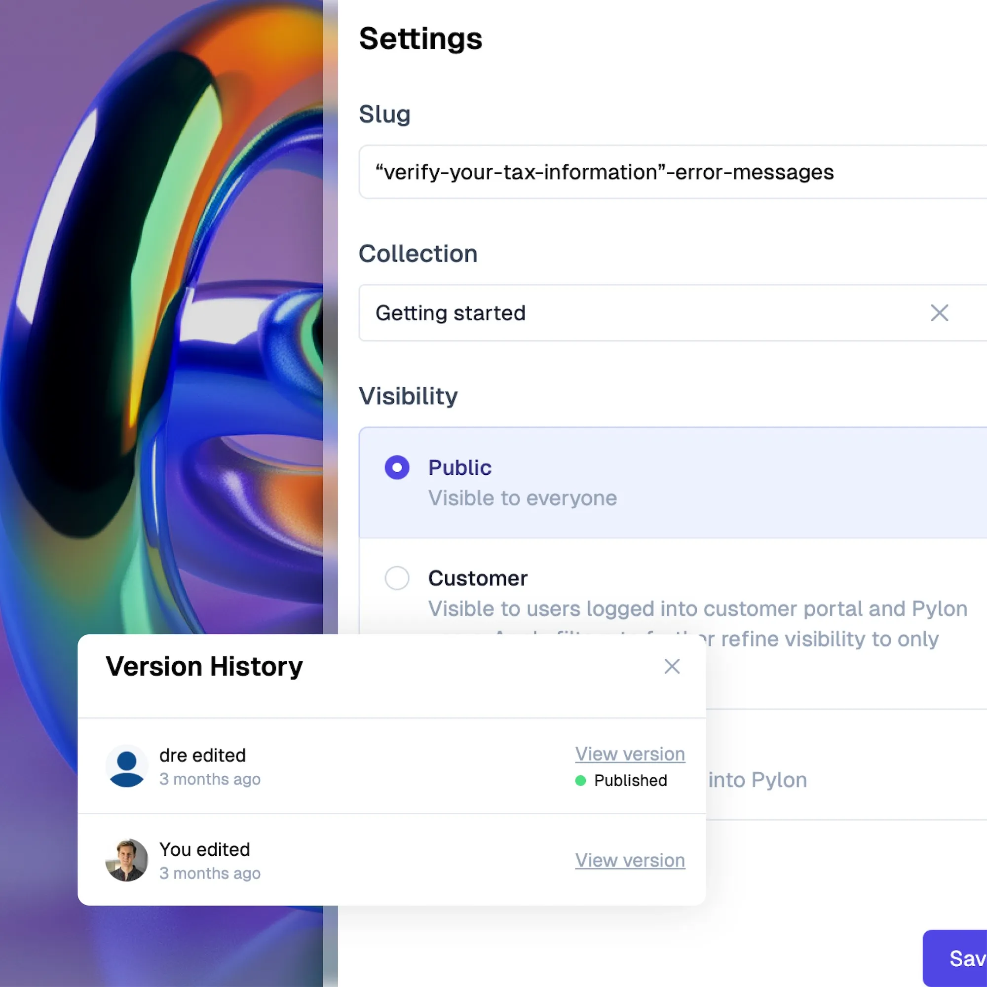 Article Versioning & Visibitlity