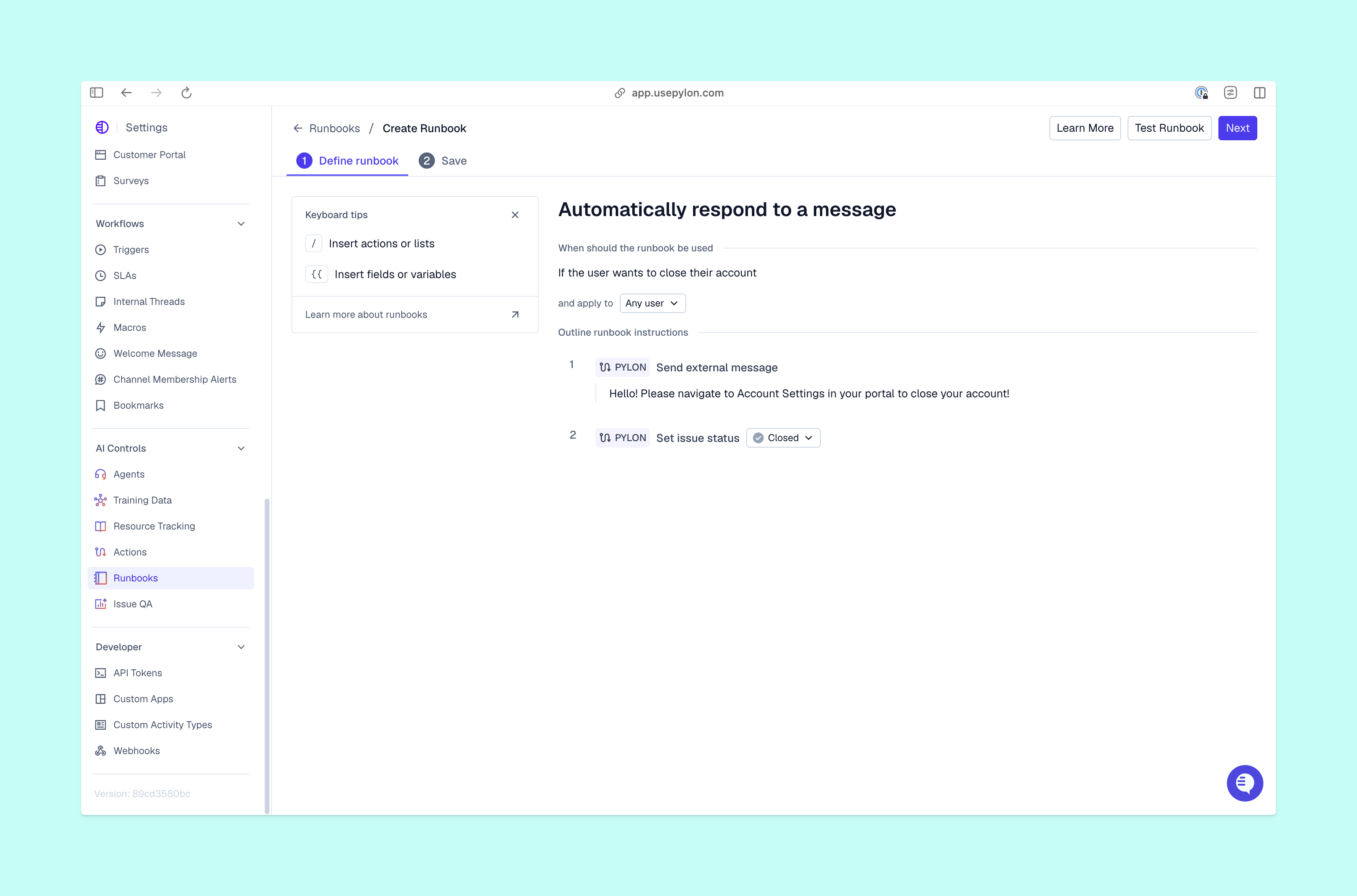 Respond Messages Automatically With Pylon’s AI Agents