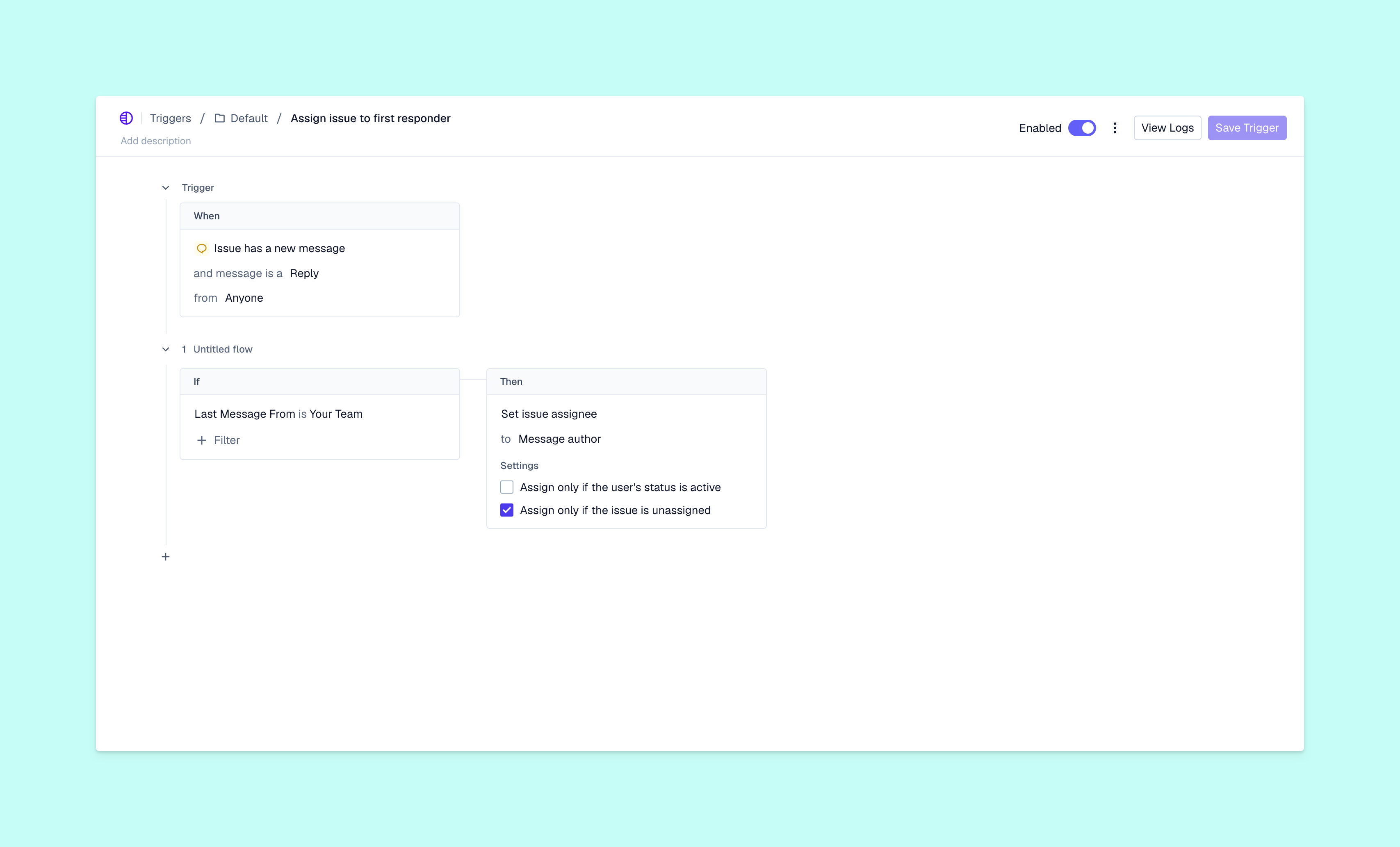 Triggers view from Pylon