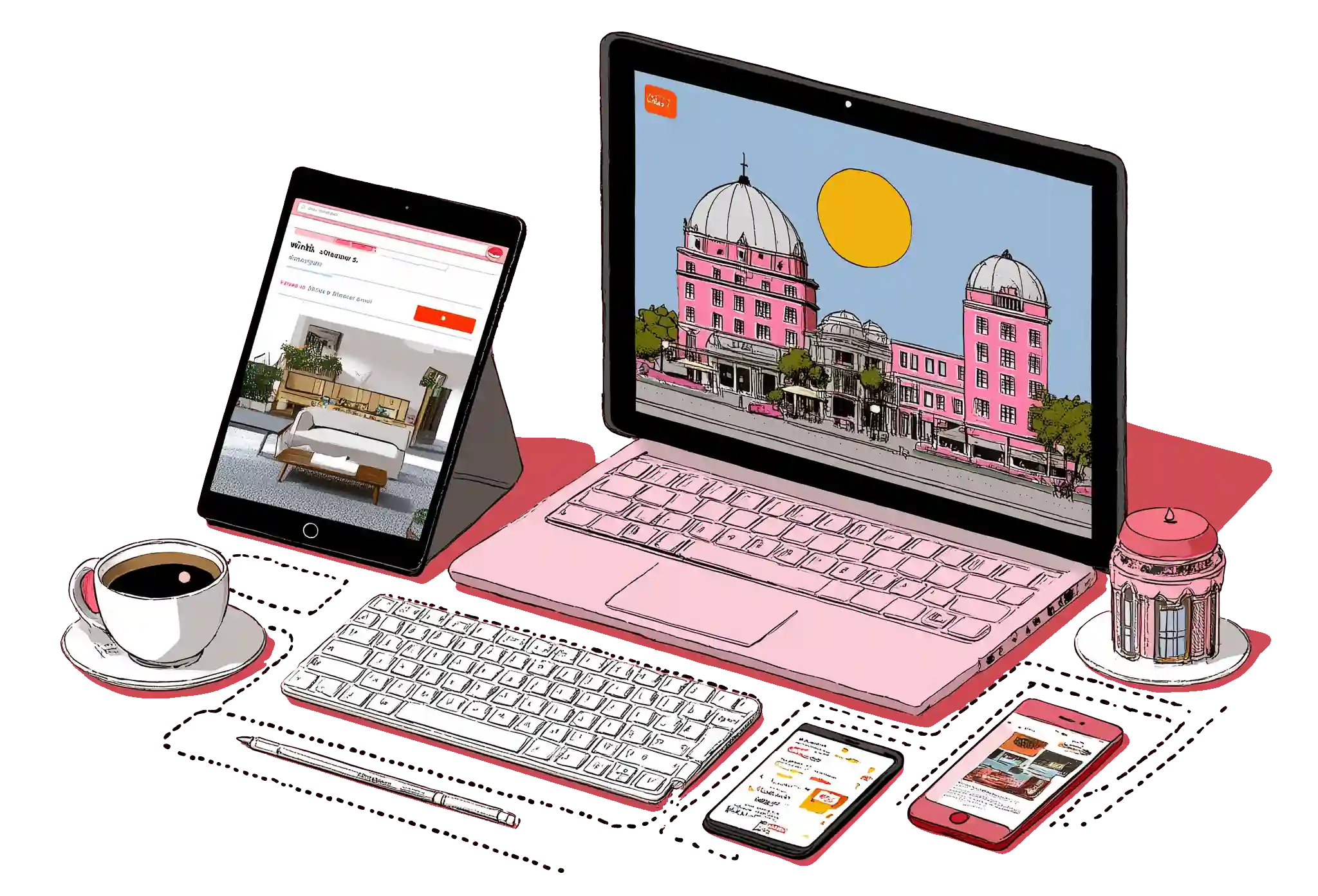 Réservation directe d’hôtel sur ordinateur, tablette et smartphone via Staytrue.