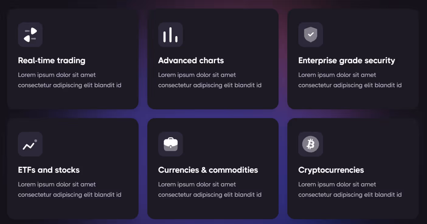 Icons And Graphics - Dark X Webflow Template