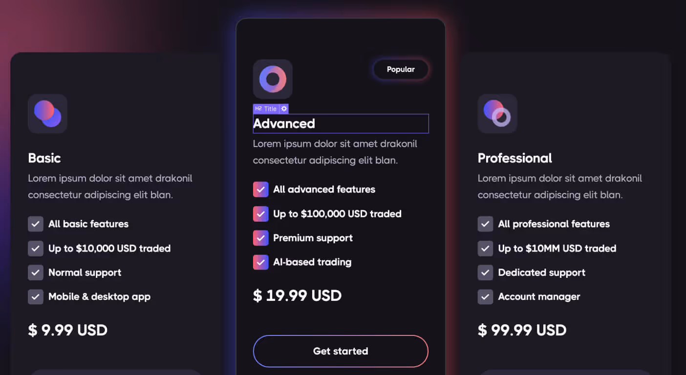 eCommerce Products - Dark X Webflow Template