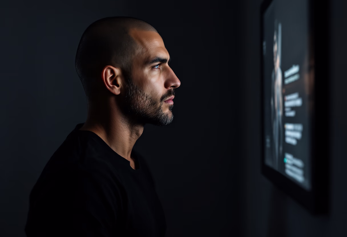 image of a client interacting with digital content
