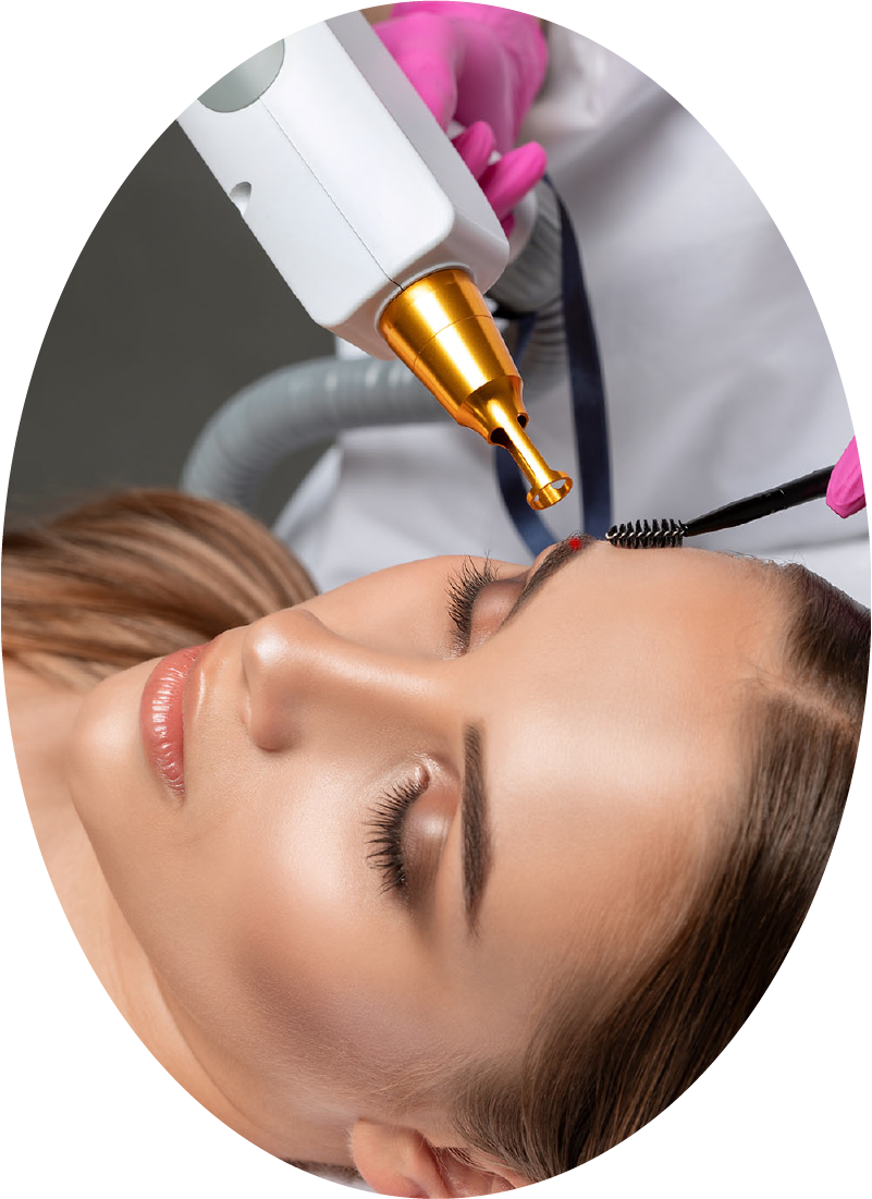A woman getting a treatment done