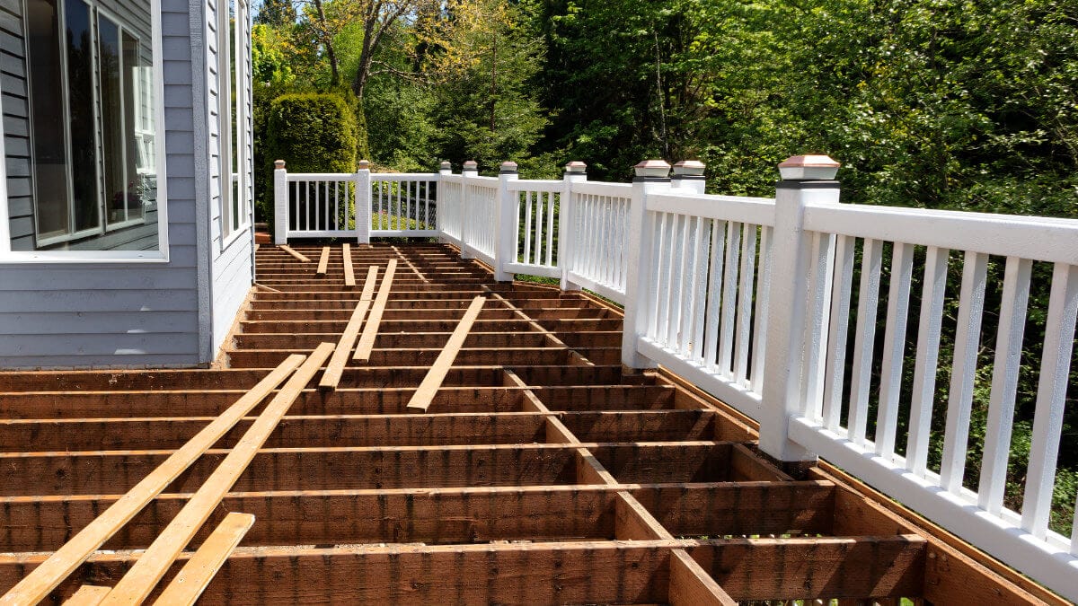 A well-crafted deck under construction, highlighting the expertise and precision of professional deck builders in creating the perfect outdoor space