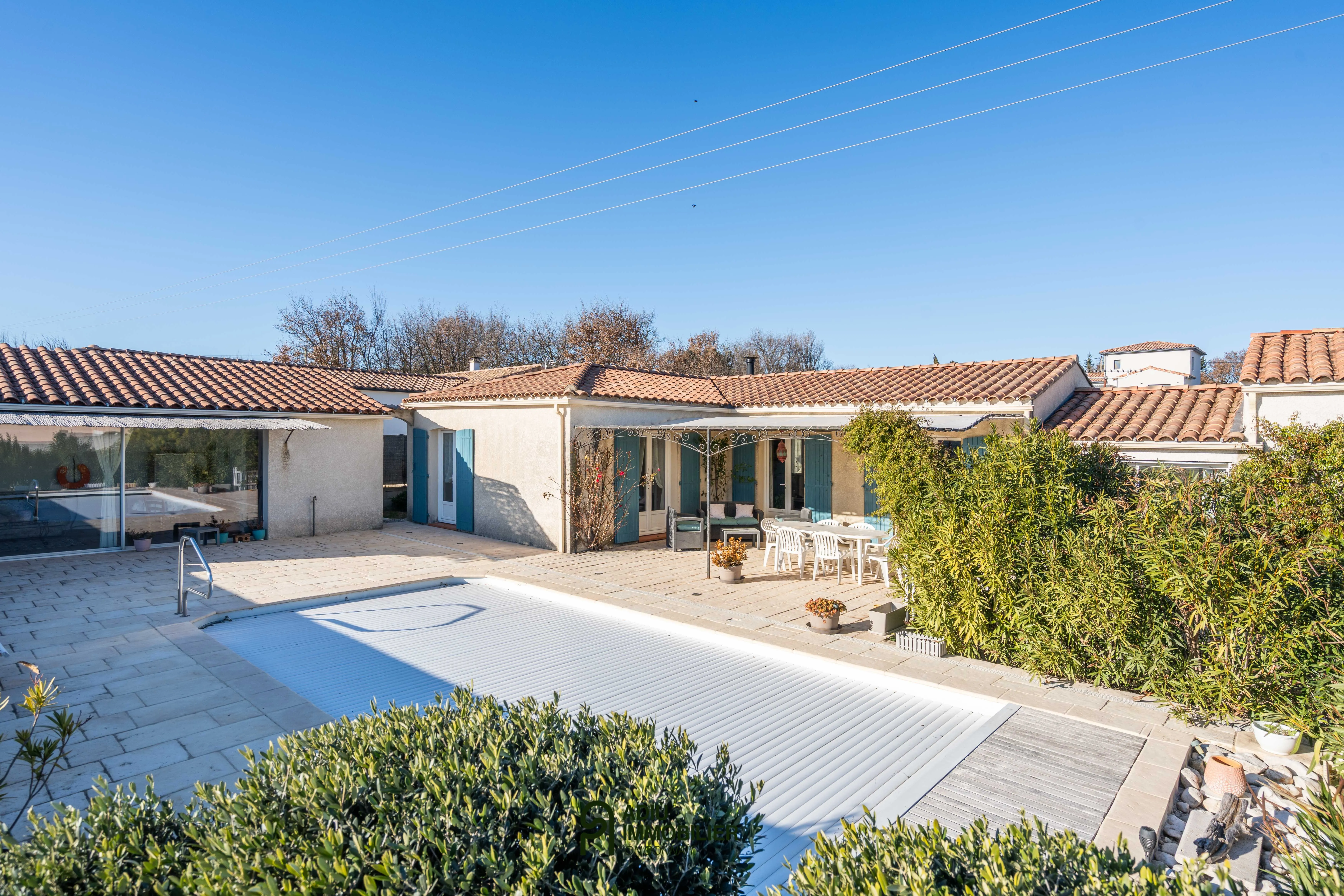 Charming single-story villa with pool and large workshop – 15 min from Uzès