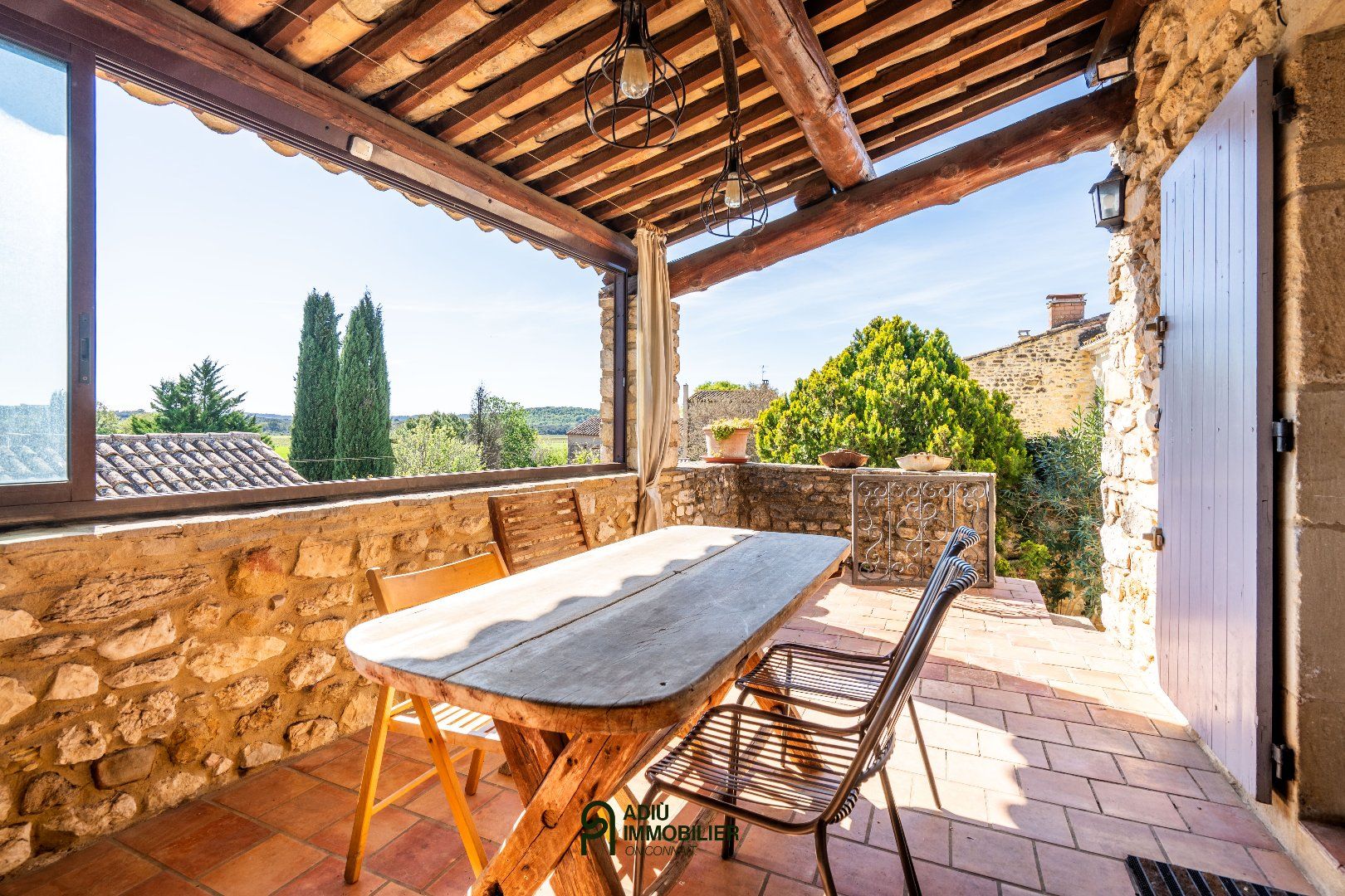 Charming stone village house with terrace and courtyard