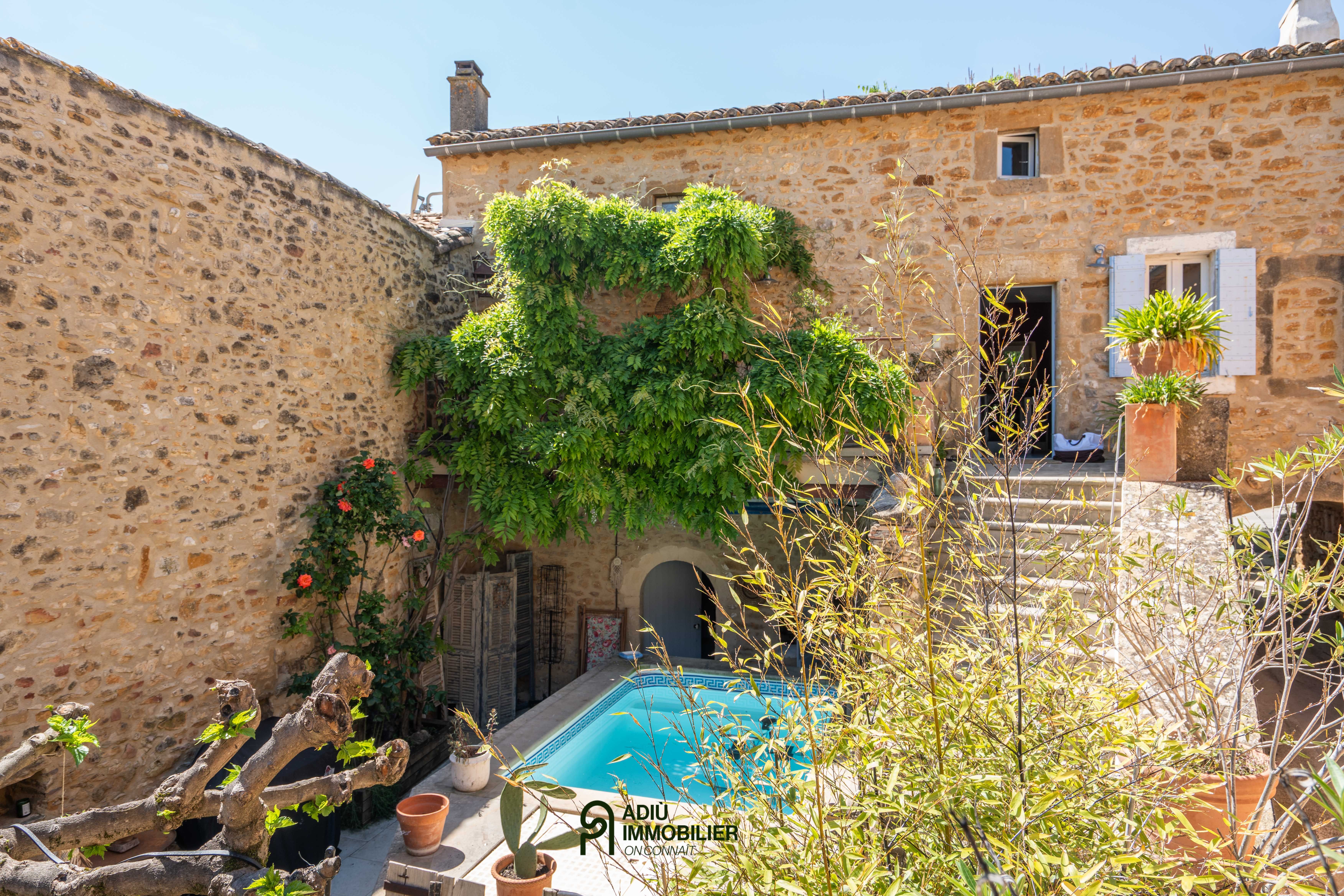 Renovated stone village house with plunge pool