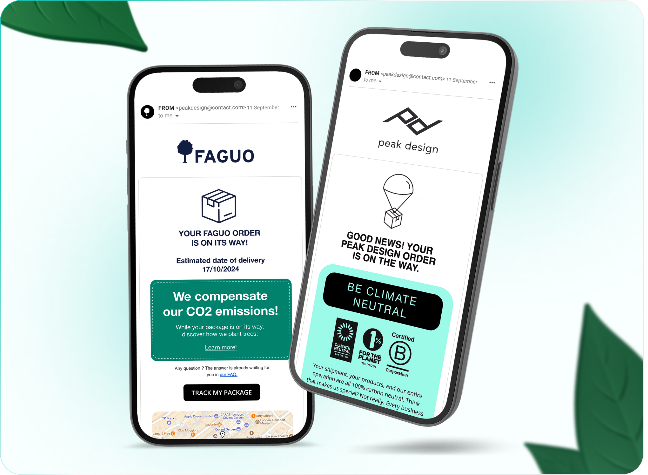 Personalized delivery tracking emails