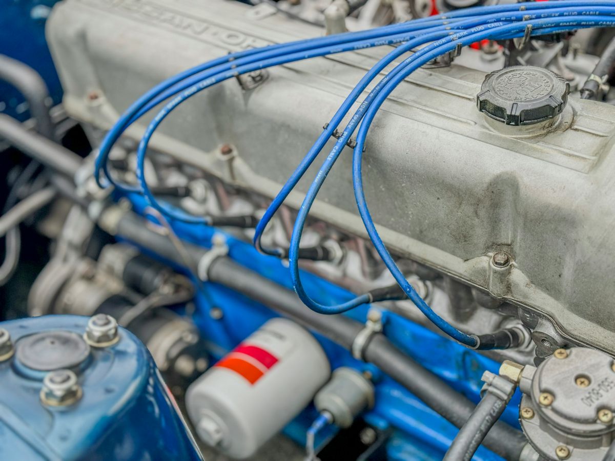 Verbrenner Motor in einer Werkstatt