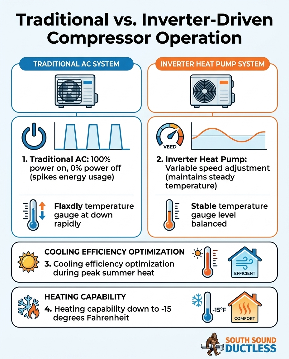 Traditional vs. Inverter-Driven Compressor Operation