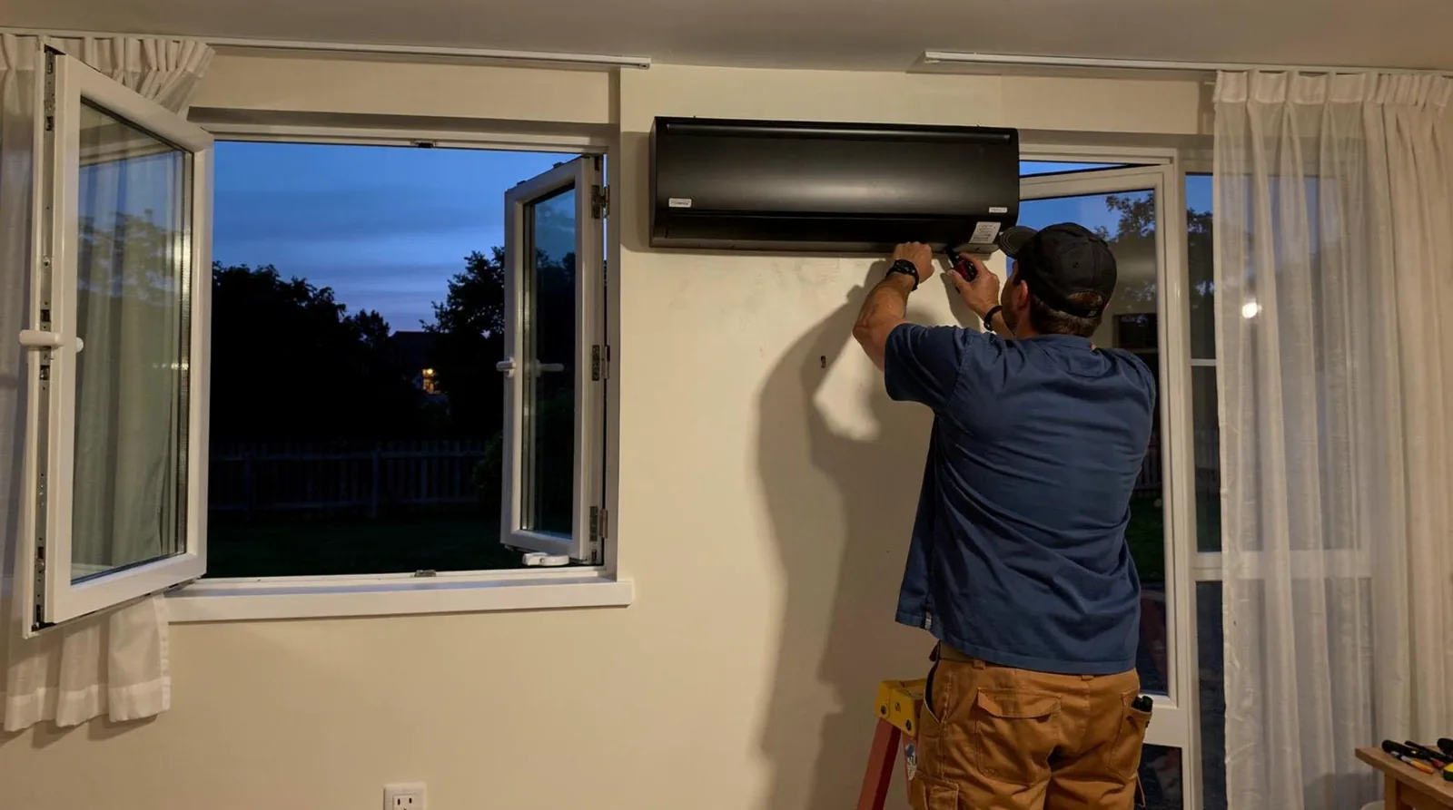 Opening windows during cooler summer evenings promotes a cross-breeze and allows cooler air to circulate
