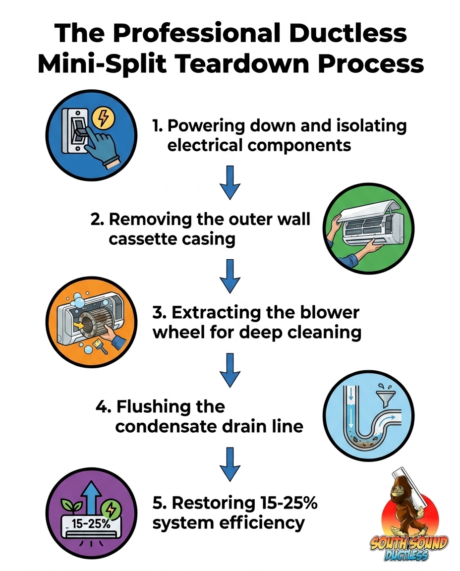 The Professional Ductless Mini-Split Teardown Process