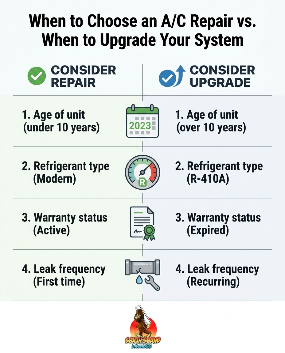 When to Choose an A/C Repair vs. When to Upgrade Your System