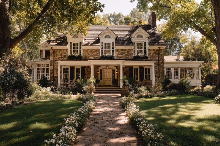 This image of a beautiful, traditional home symbolizes the valuable assets of homeowners. Discover how a residential sale-leaseback can help you unlock your home's financial value while you continue to live there.