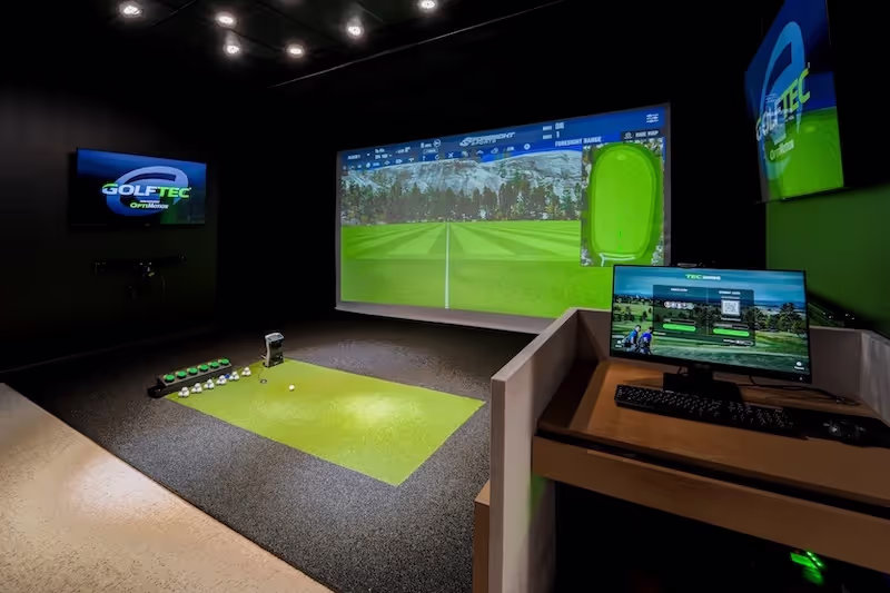 GOLFTEC Center hitting bay set up used by coaches and students