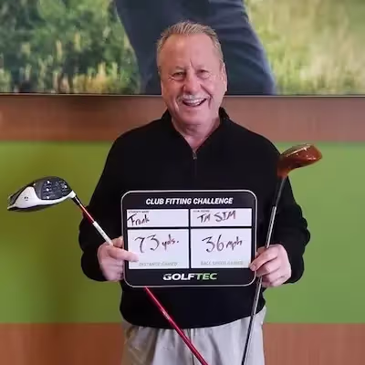 GOLFTEC student excited about how his club fitting enhanced his game
