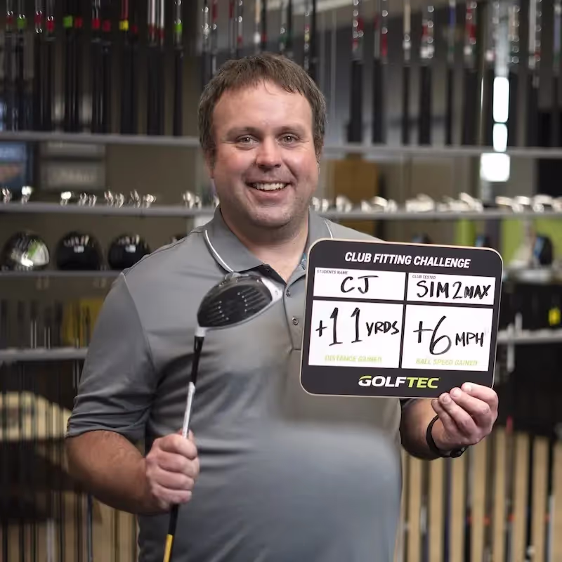 SIM 2 MAX club fitting at GOLFTEC boosted CJ's performance 