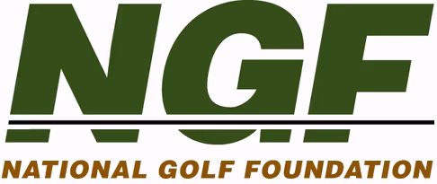 NGF logo in green with 'National Golf Foundation' in gold text below