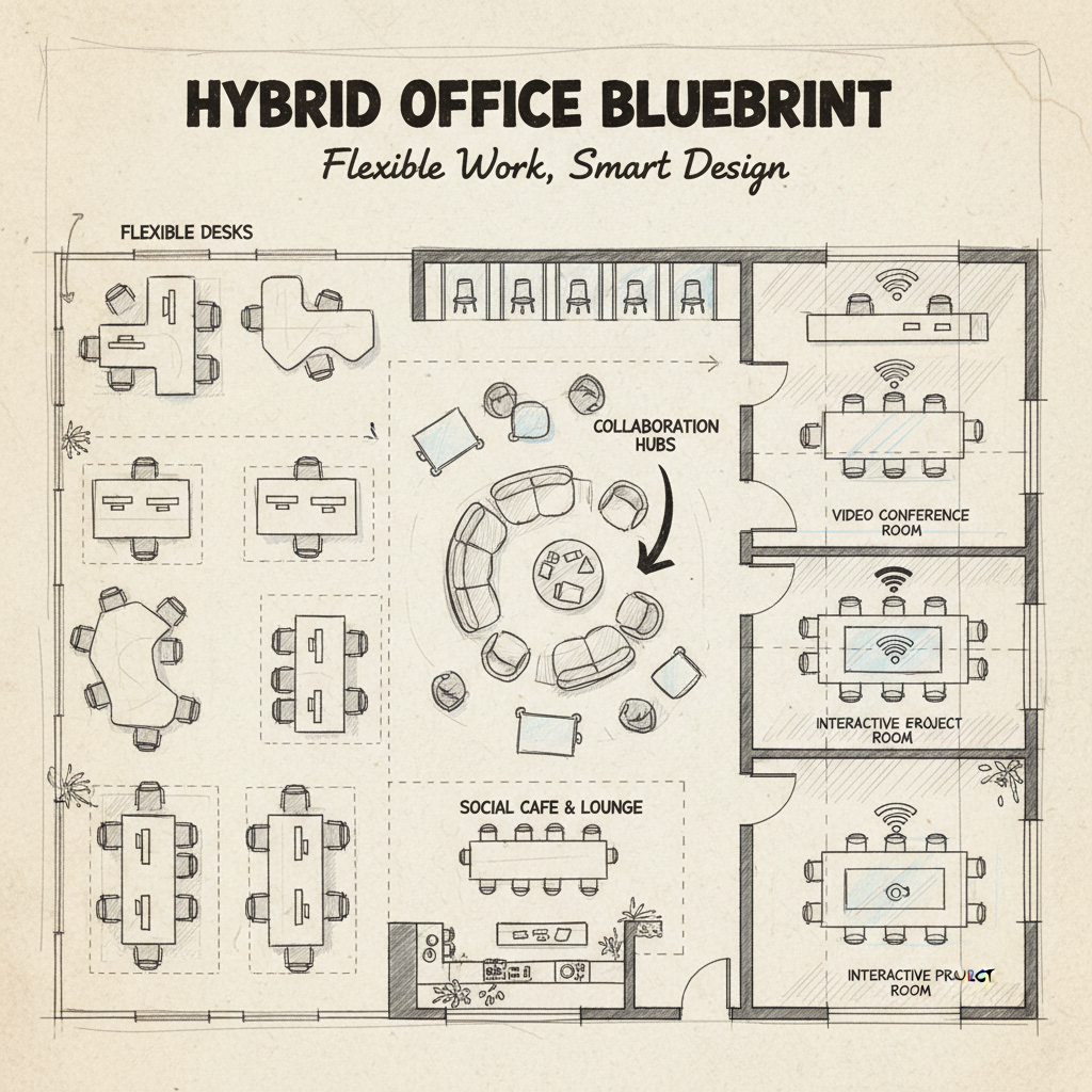 hybrid work solutions office space design and layout optimization