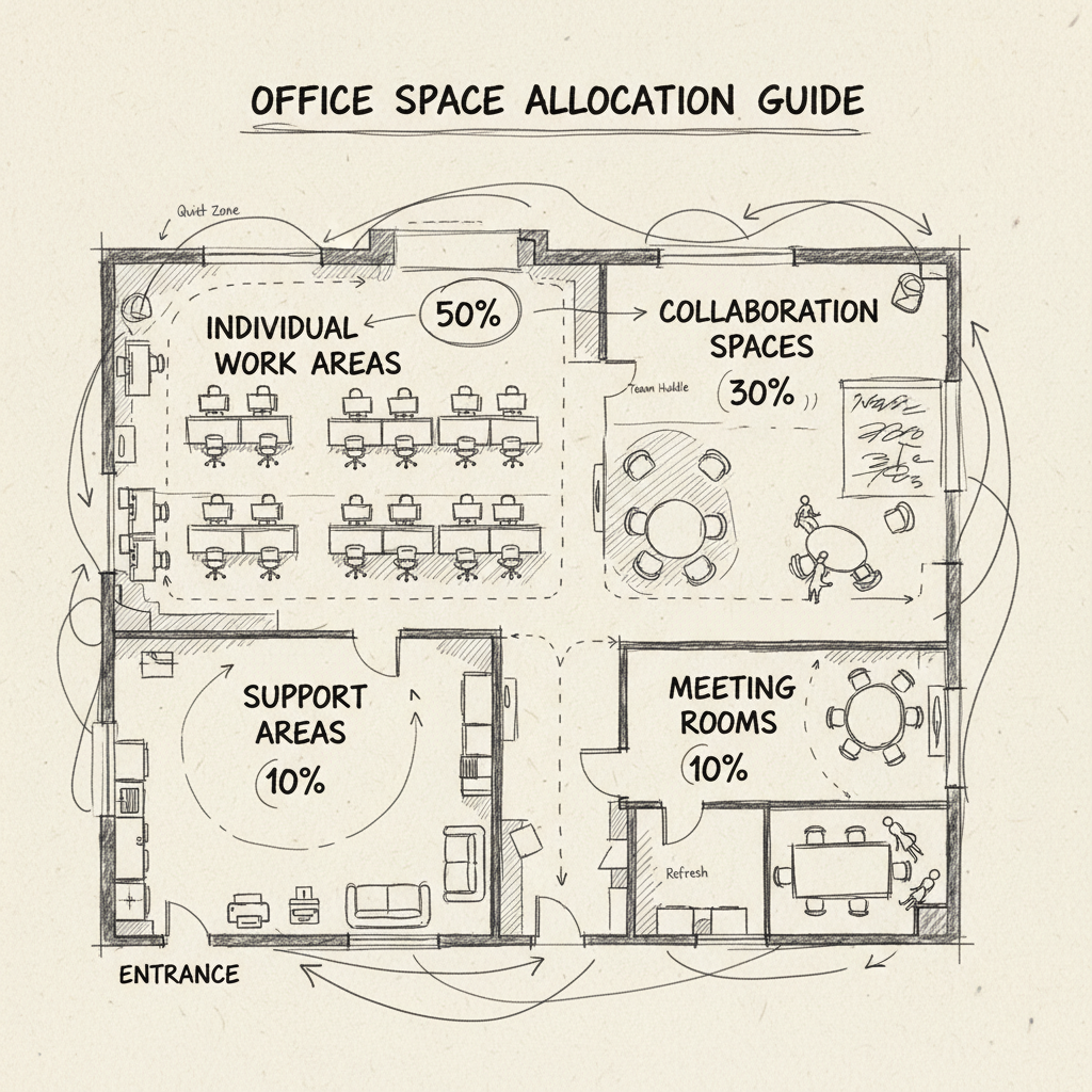 office space planning guide zone allocation diagram