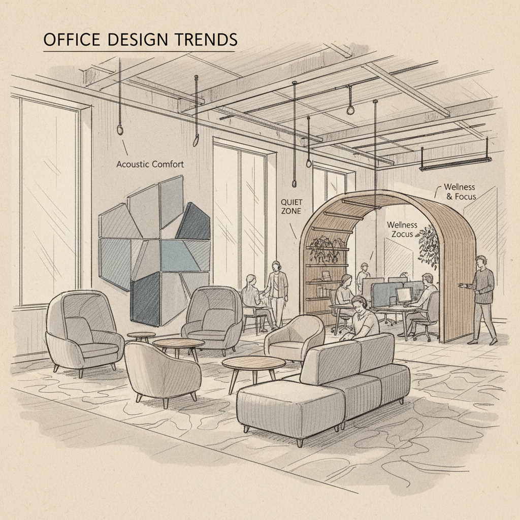 office design trends acoustic solutions and sound management in modern workspace