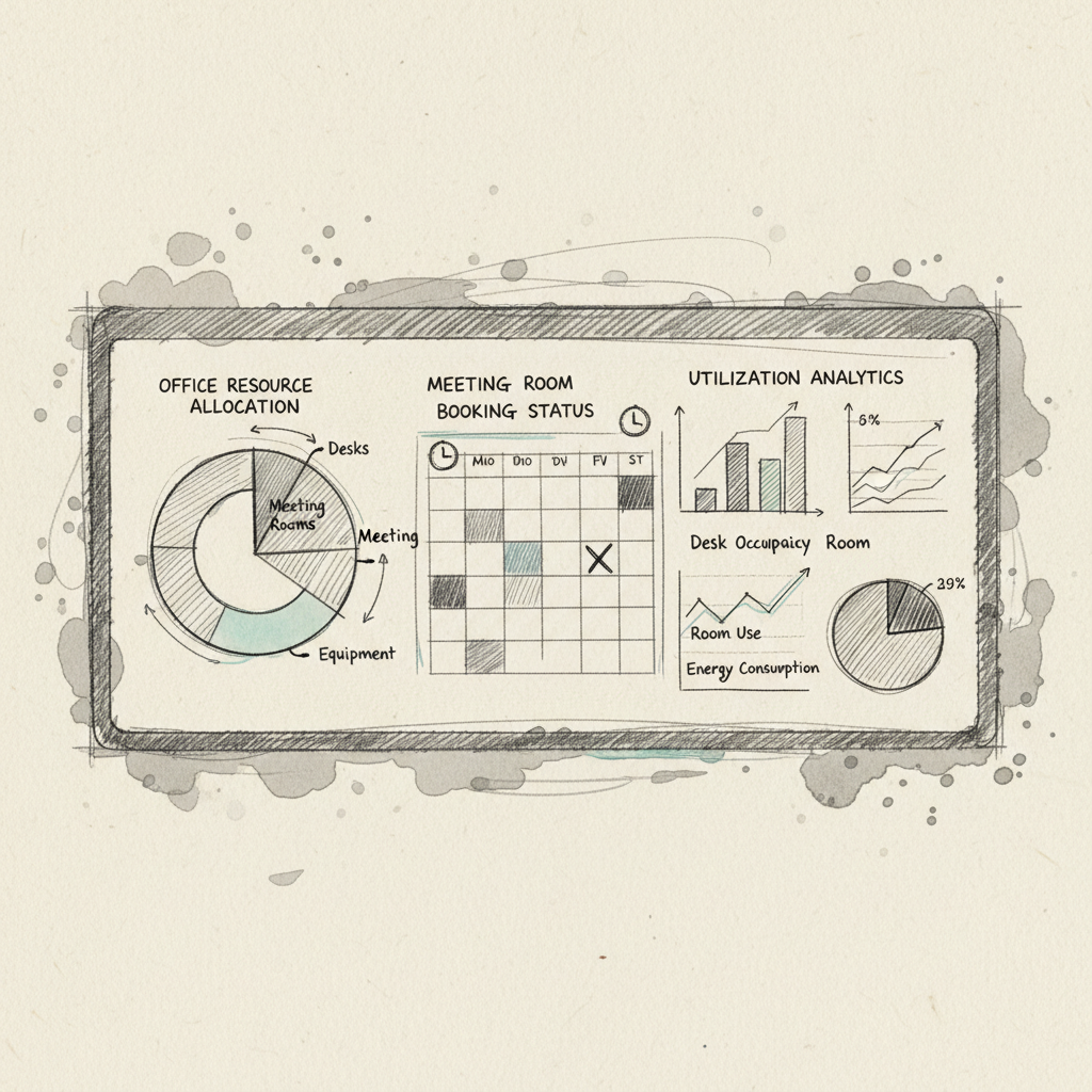 resource allocation dashboard showing how to improve office efficiency through smart scheduling