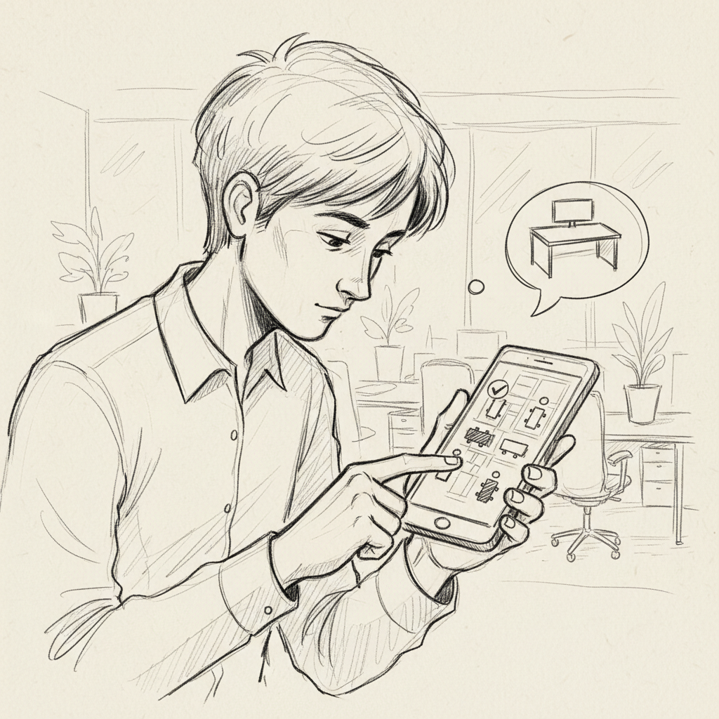 mobile desk booking technology for hot desking implementation