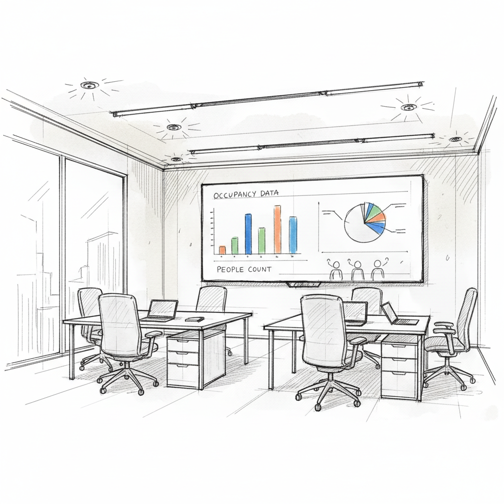 IoT smart building systems representing key workplace technology trends in modern offices