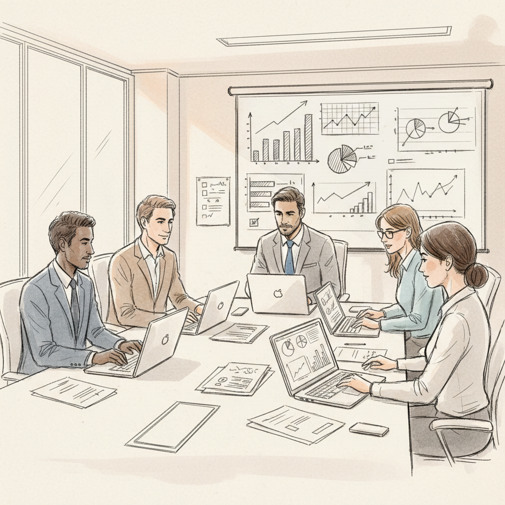hybrid work team using workplace data analytics insights to coordinate office attendance