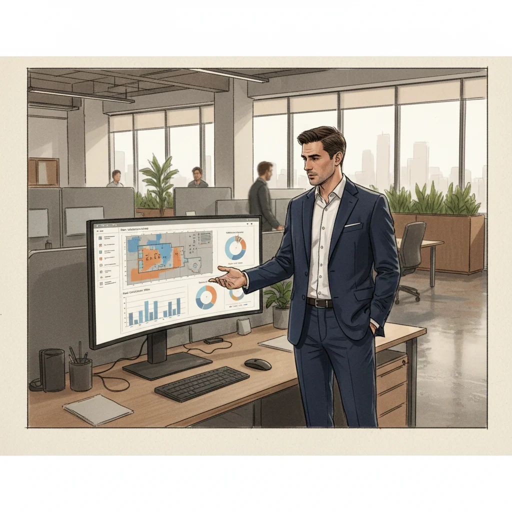 corporate office rental space optimization using workplace analytics software