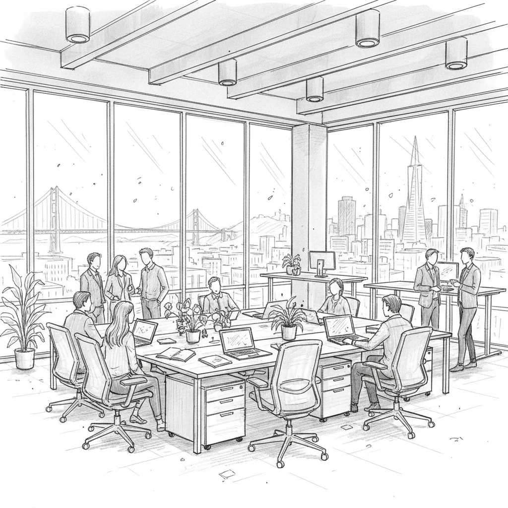 modern office space in san francisco with city views